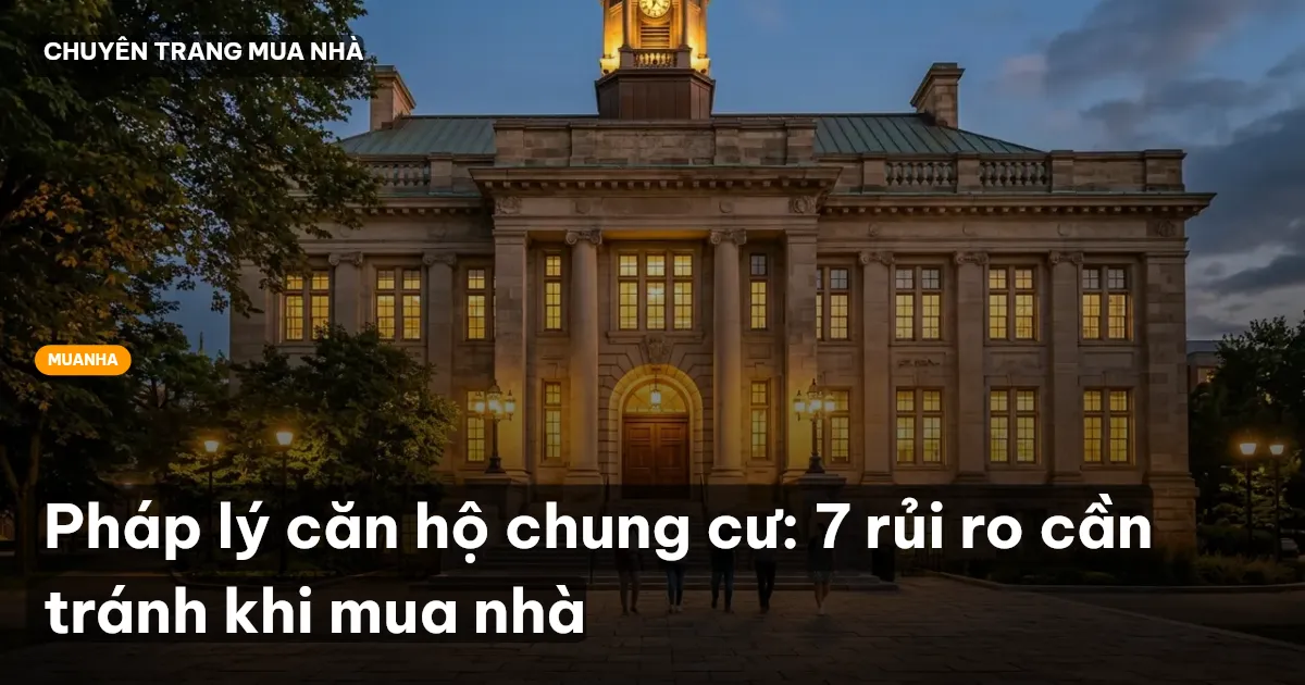 Pháp lý căn hộ chung cư: 7 rủi ro cần tránh khi mua nhà
