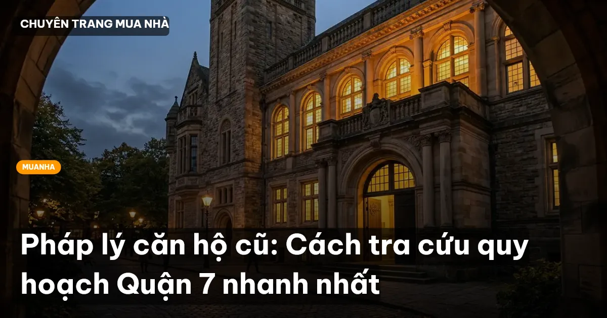 Pháp lý căn hộ cũ: Cách tra cứu quy hoạch Quận 7 nhanh nhất
