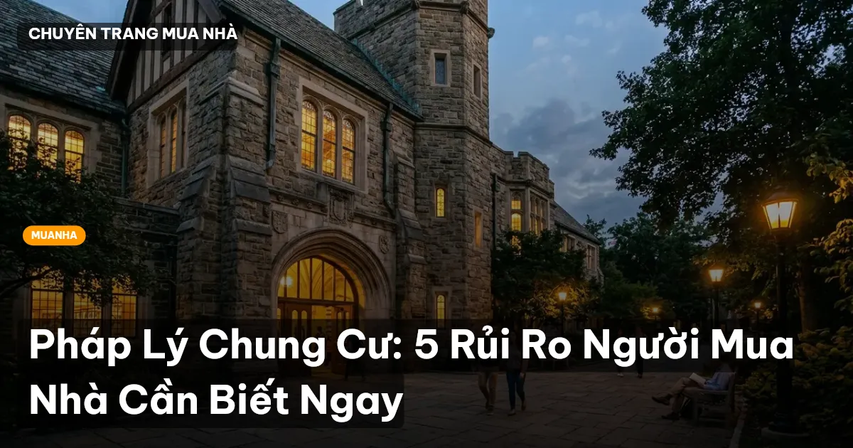 Pháp Lý Chung Cư: 5 Rủi Ro Người Mua Nhà Cần Biết Ngay