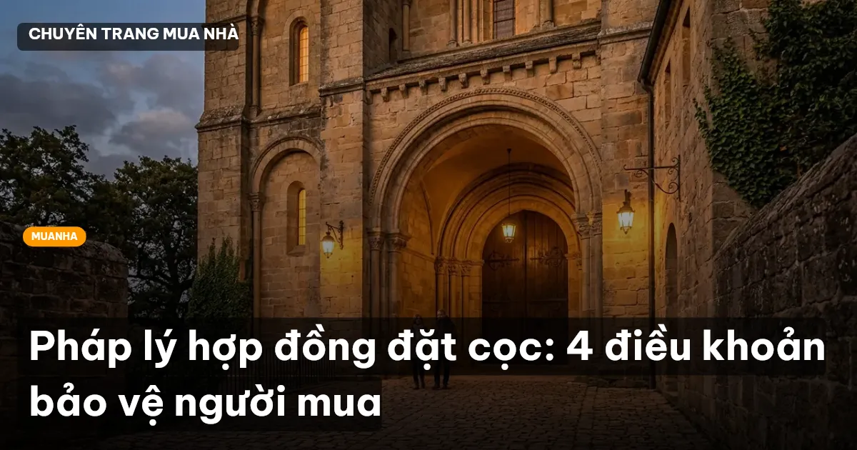 Pháp lý hợp đồng đặt cọc: 4 điều khoản bảo vệ người mua