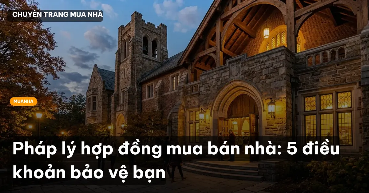 Pháp lý hợp đồng mua bán nhà: 5 điều khoản bảo vệ bạn