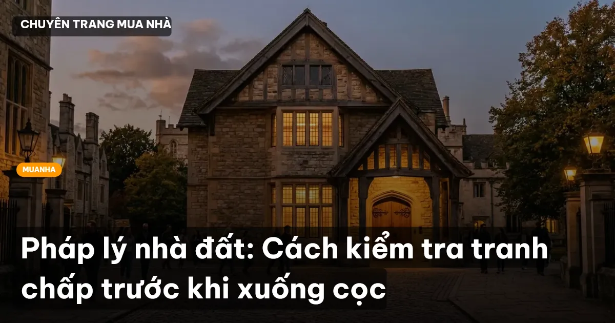 Pháp lý nhà đất: Cách kiểm tra tranh chấp trước khi xuống cọc