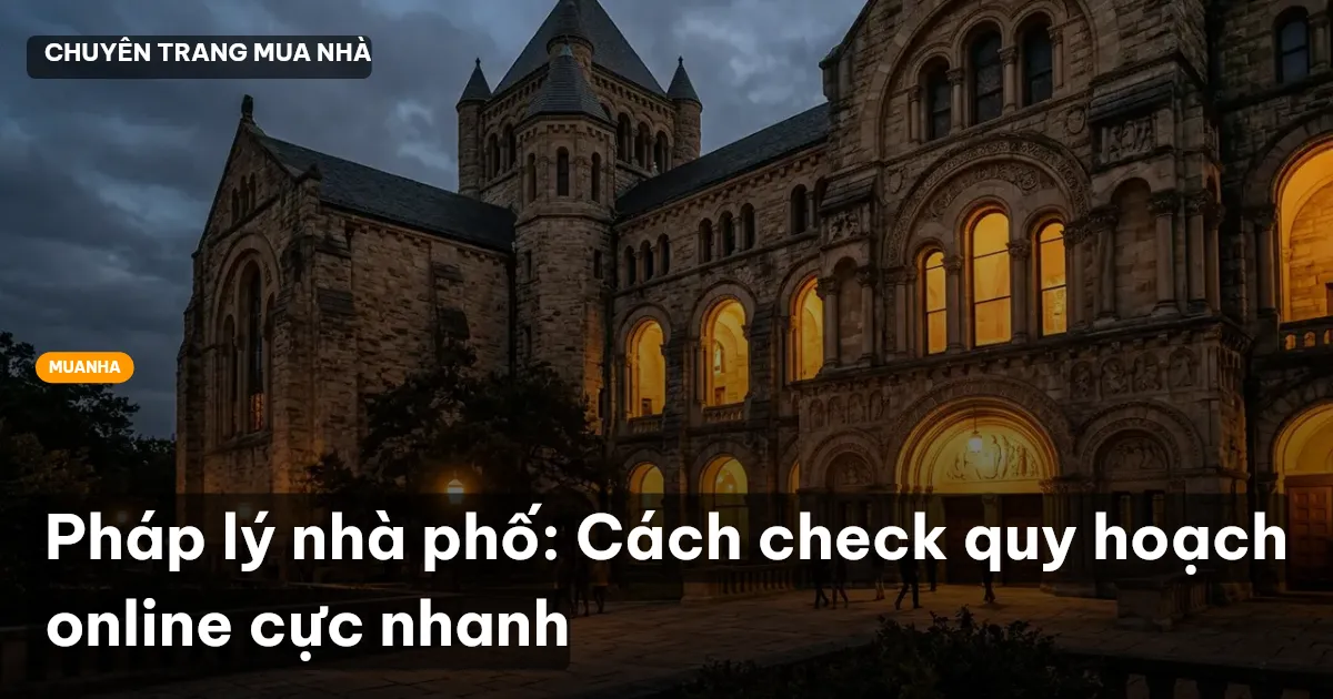 Pháp lý nhà phố: Cách check quy hoạch online cực nhanh