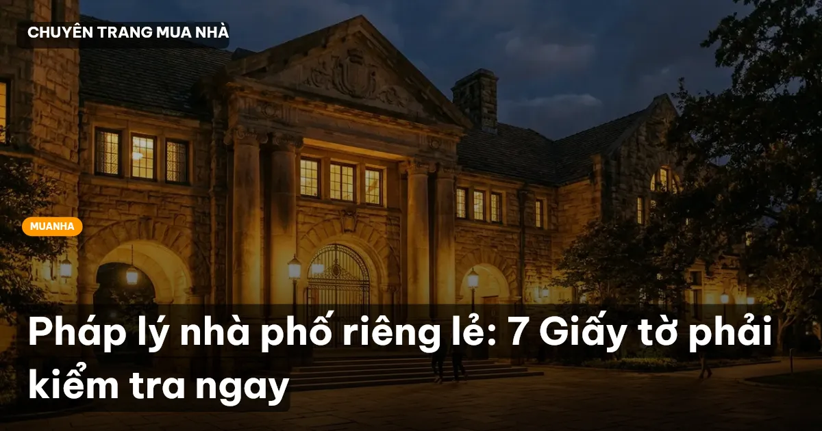 pháp lý nhà phố
