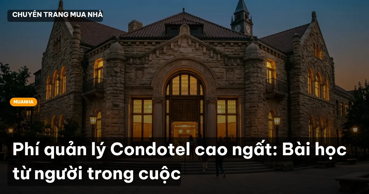 Phí quản lý Condotel cao ngất: Bài học từ người trong cuộc
