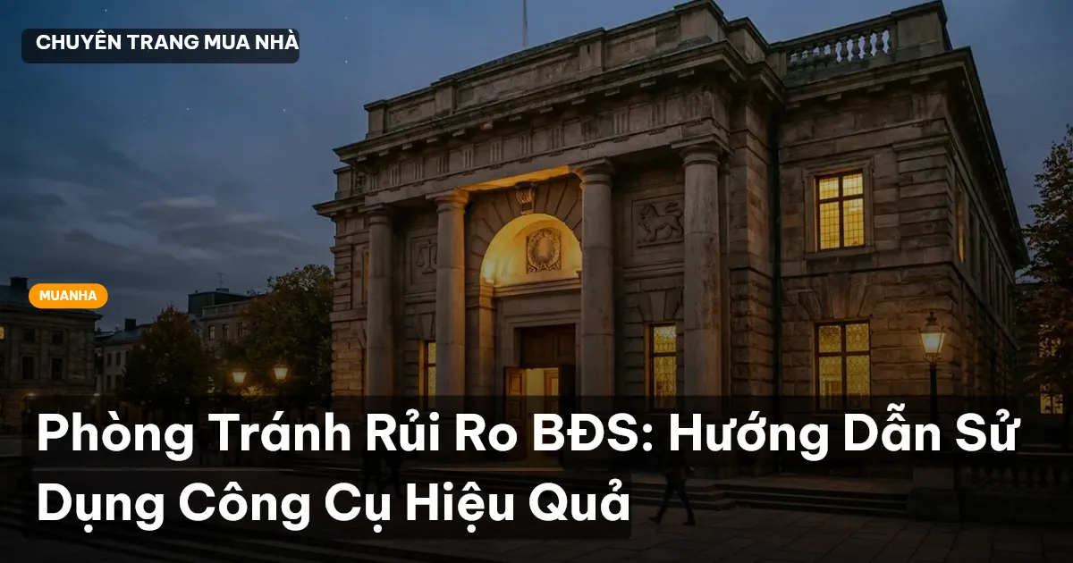 Phòng Tránh Rủi Ro BĐS: Hướng Dẫn Sử Dụng Công Cụ Hiệu Quả