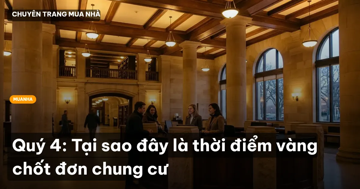 Quý 4: Tại sao đây là thời điểm vàng chốt đơn chung cư