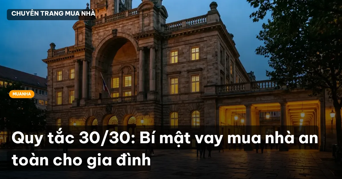Quy tắc 30/30: Bí mật vay mua nhà an toàn cho gia đình