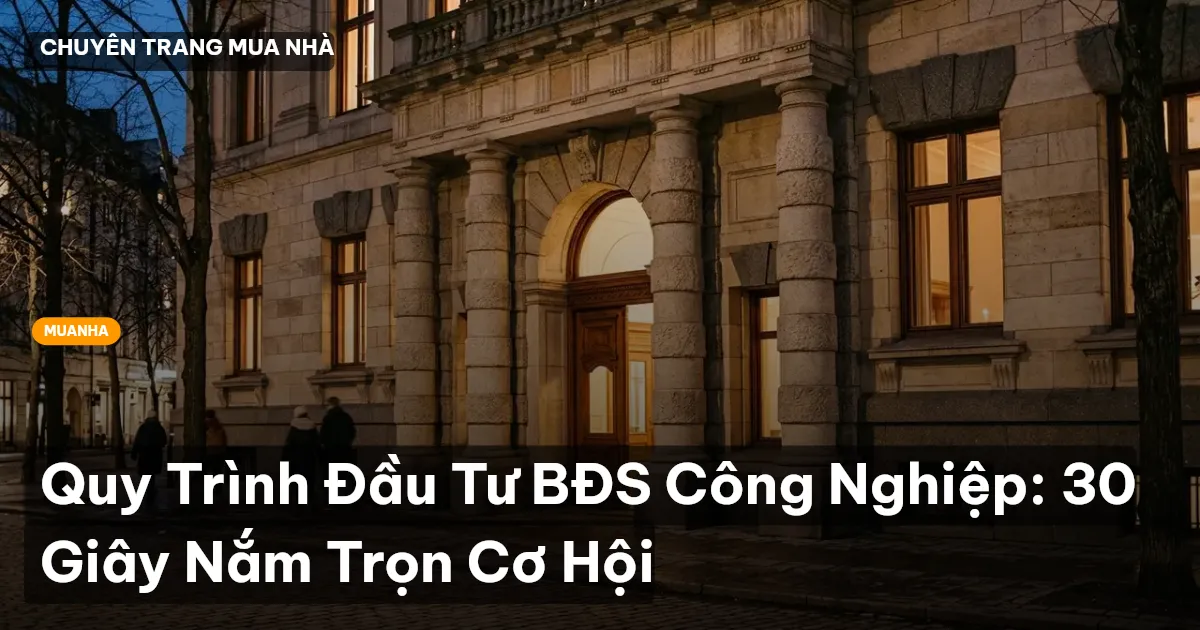 Quy Trình Đầu Tư BĐS Công Nghiệp: 30 Giây Nắm Trọn Cơ Hội