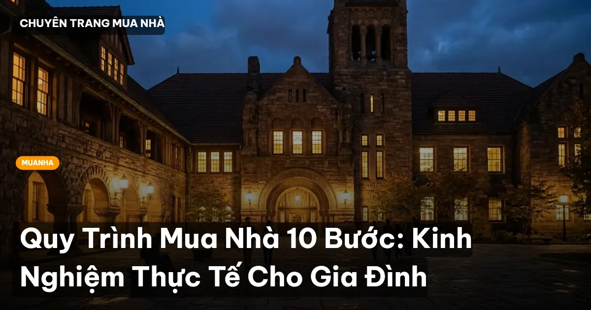 Quy Trình Mua Nhà 10 Bước: Kinh Nghiệm Thực Tế Cho Gia Đình
