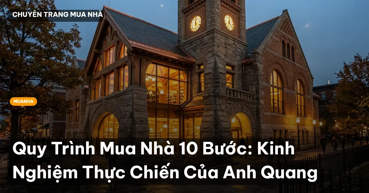 Quy Trình Mua Nhà 10 Bước: Kinh Nghiệm Thực Chiến Của Anh Quang