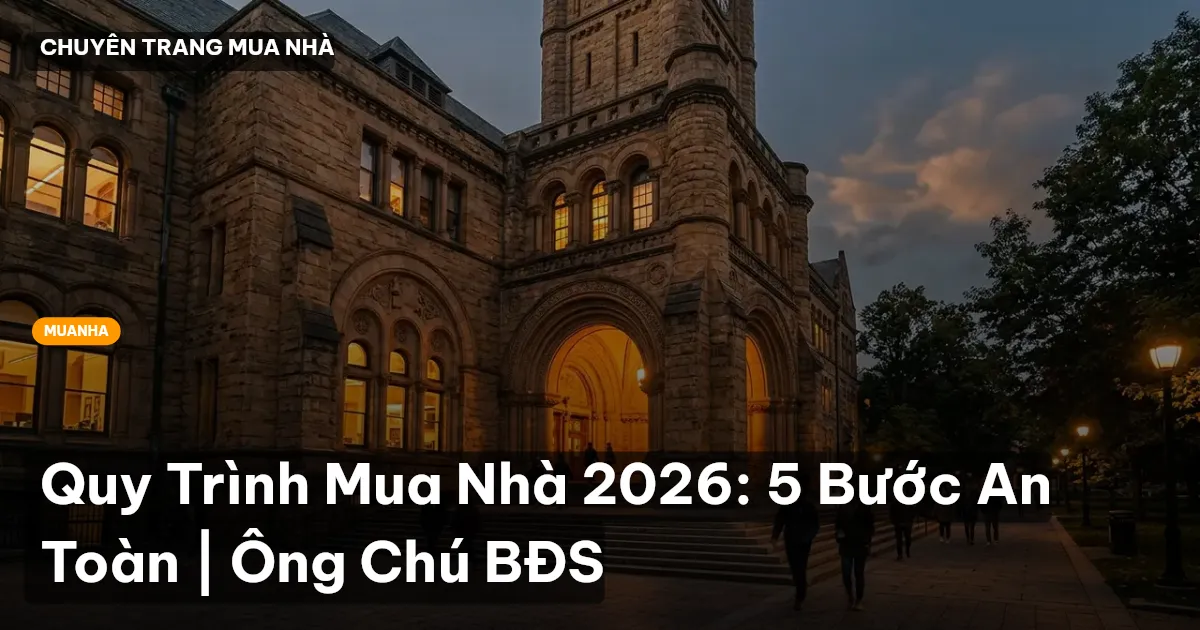 Quy Trình Mua Nhà 2026: 5 Bước An Toàn | Ông Chú BĐS