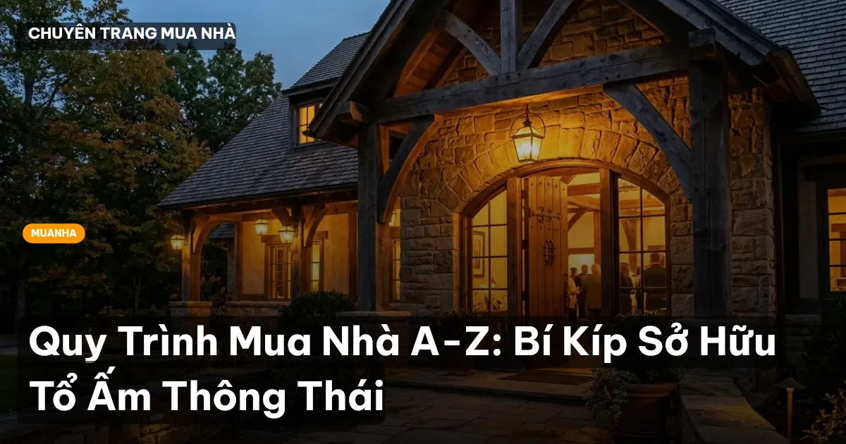 Quy Trình Mua Nhà A-Z: Bí Kíp Sở Hữu Tổ Ấm Thông Thái
