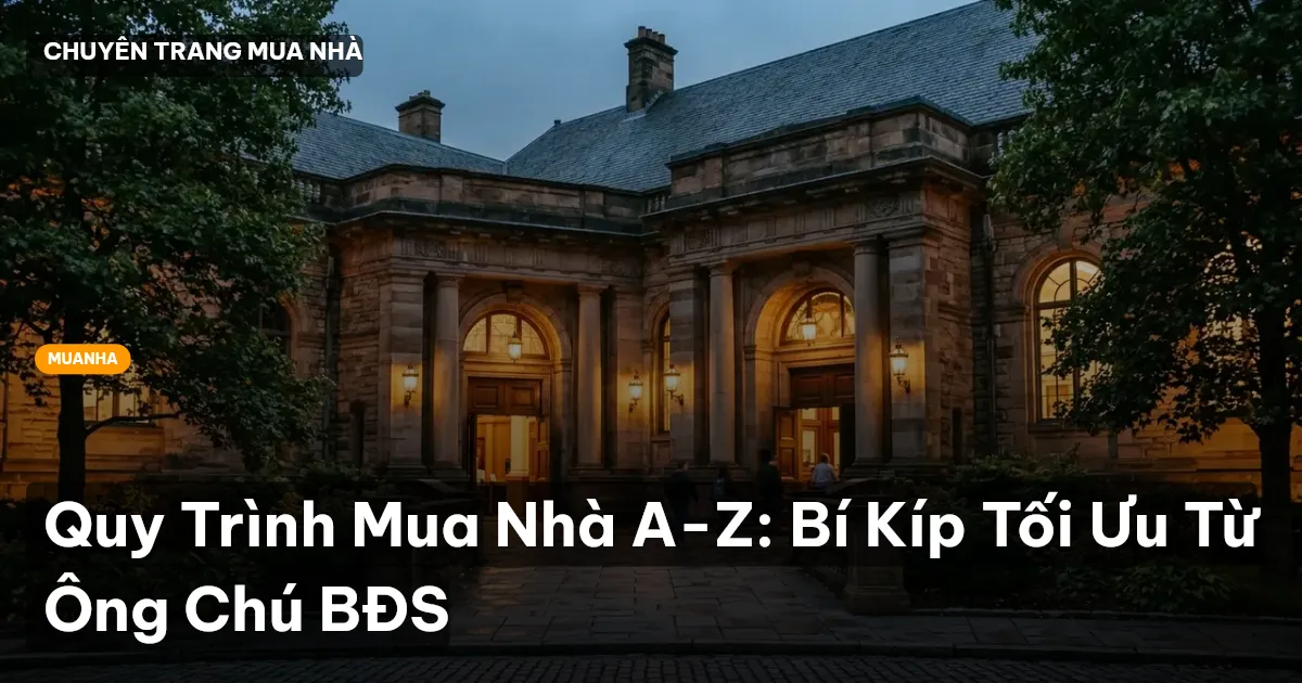 Quy Trình Mua Nhà A-Z: Bí Kíp Tối Ưu Từ Ông Chú BĐS