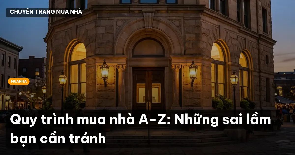 Quy trình mua nhà A-Z: Những sai lầm bạn cần tránh