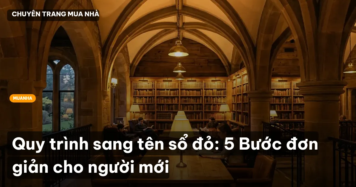 quy trình sang tên sổ đỏ
