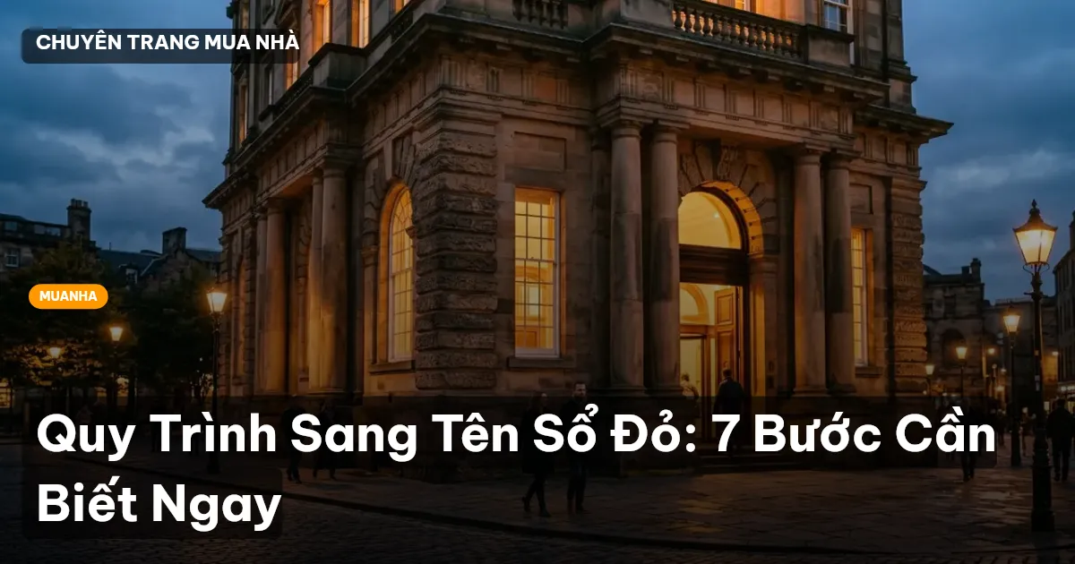 Quy Trình Sang Tên Sổ Đỏ: 7 Bước Cần Biết Ngay