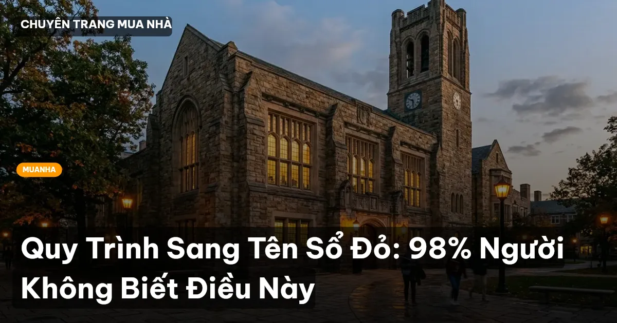 quy trình sang tên sổ đỏ