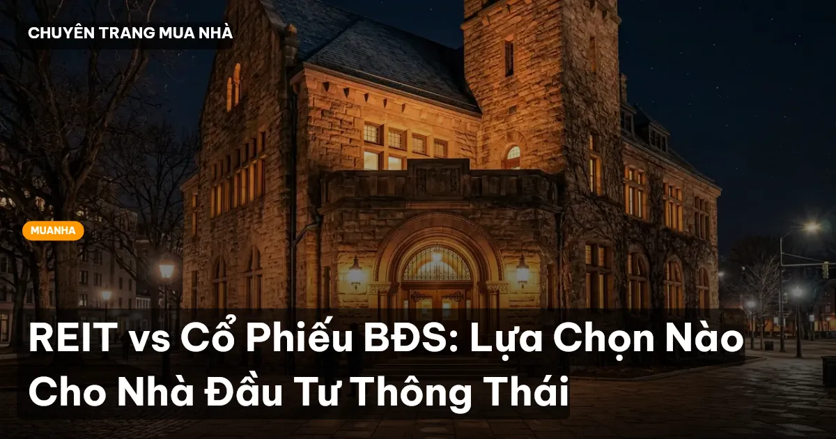 REIT vs Cổ Phiếu BĐS: Lựa Chọn Nào Cho Nhà Đầu Tư Thông Thái