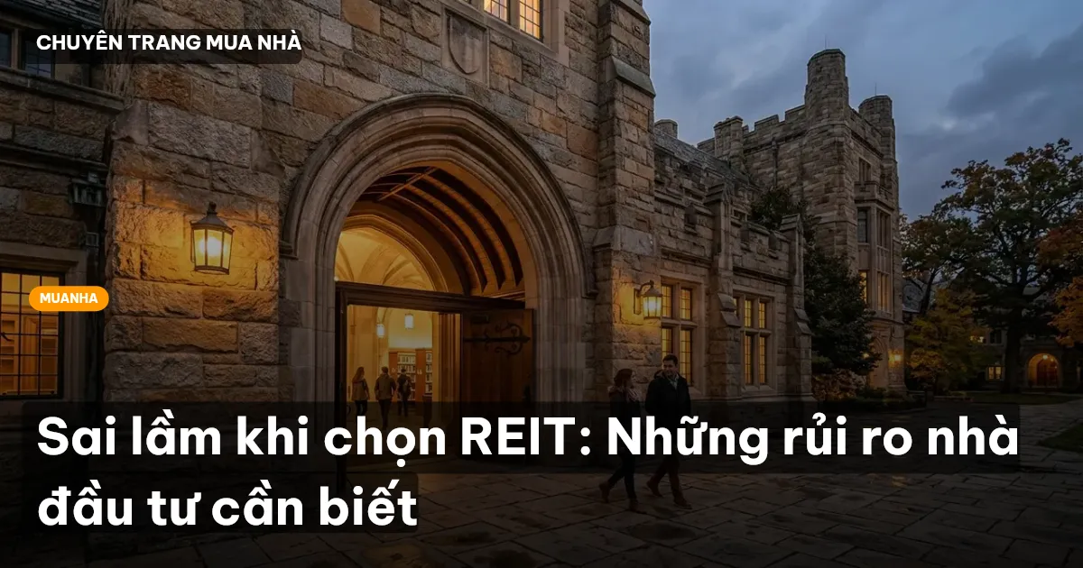 Sai lầm khi chọn REIT: Những rủi ro nhà đầu tư cần biết