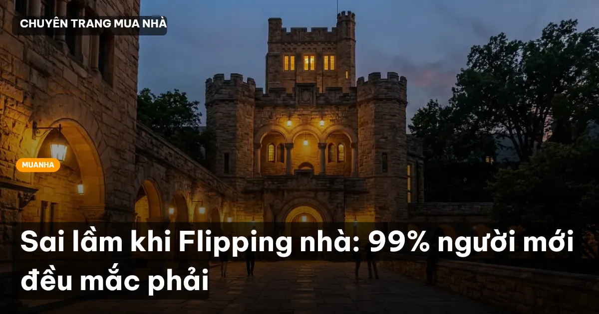 Sai lầm khi Flipping nhà: 99% người mới đều mắc phải
