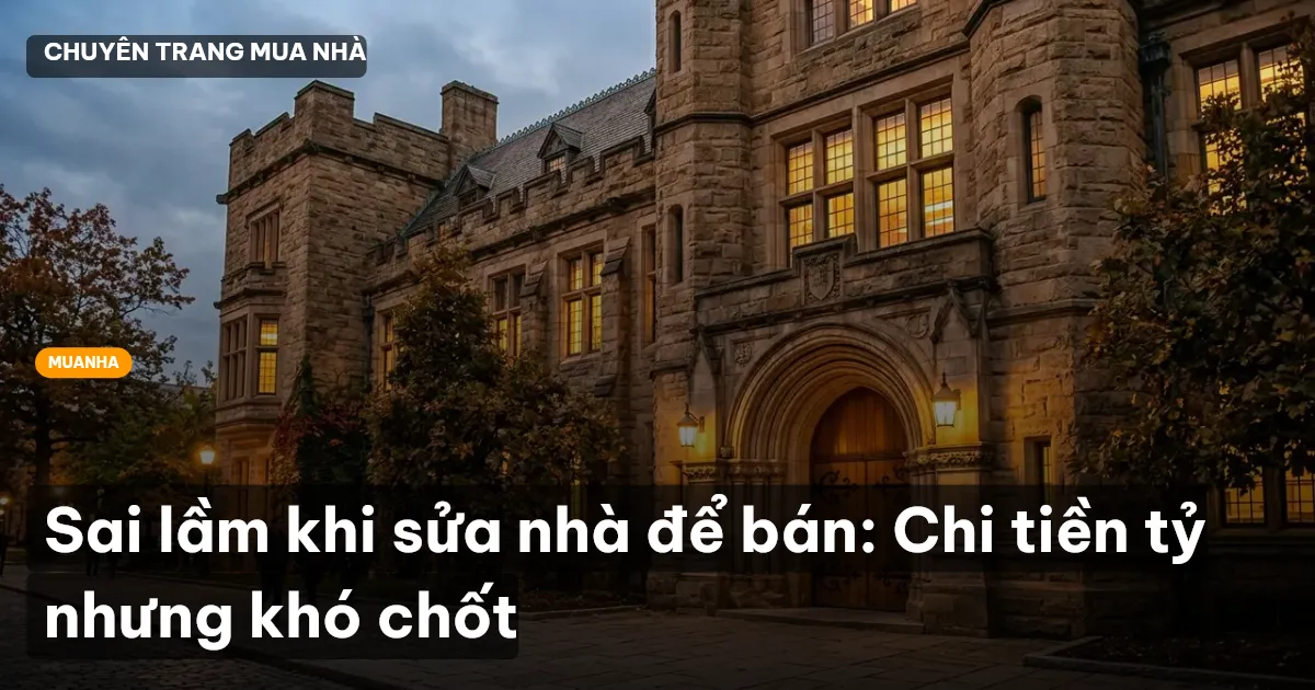 Sai lầm khi sửa nhà để bán: Chi tiền tỷ nhưng khó chốt
