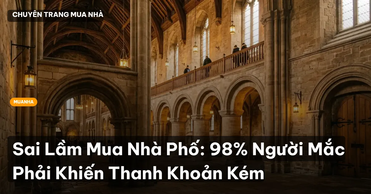Sai Lầm Mua Nhà Phố: 98% Người Mắc Phải Khiến Thanh Khoản Kém