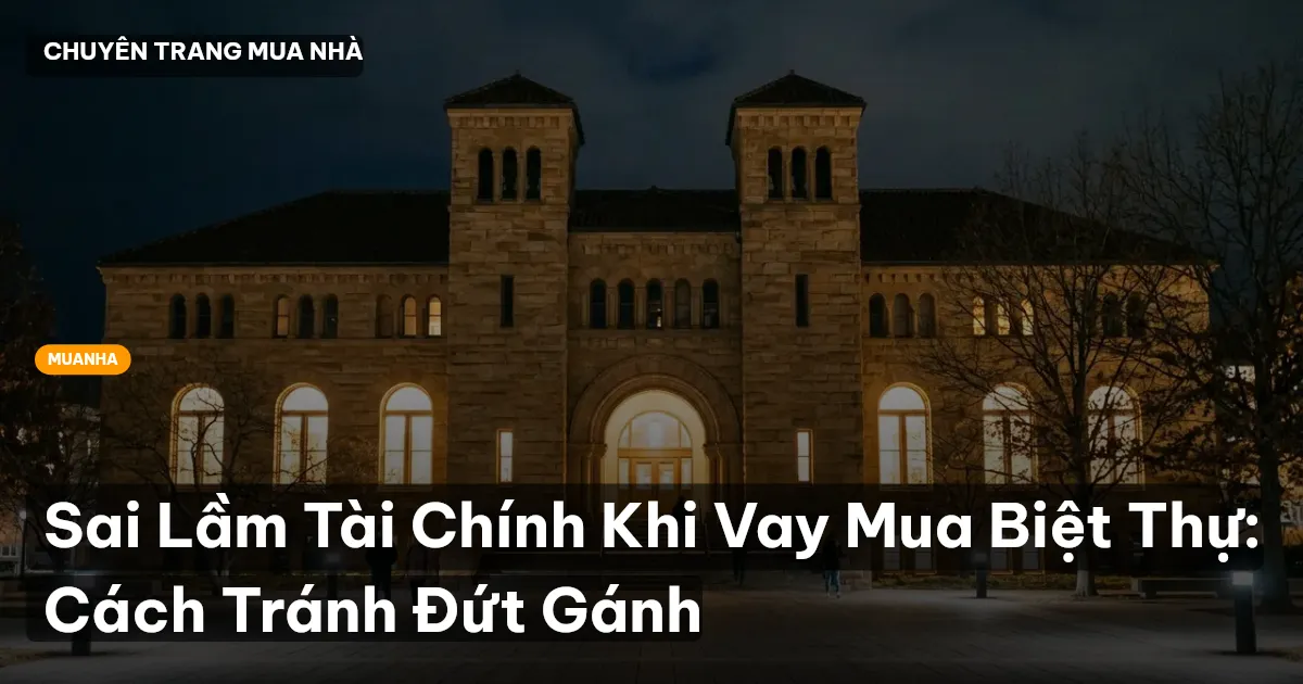 Sai Lầm Tài Chính Khi Vay Mua Biệt Thự: Cách Tránh Đứt Gánh