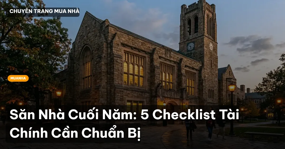 Săn Nhà Cuối Năm: 5 Checklist Tài Chính Cần Chuẩn Bị