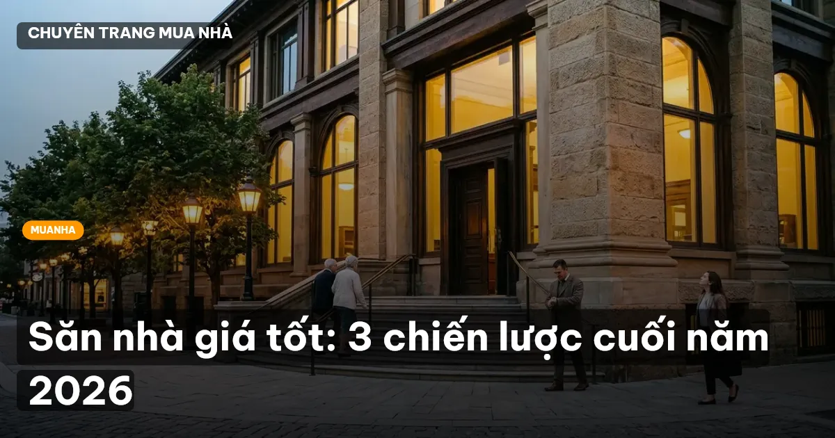 Săn nhà giá tốt: 3 chiến lược cuối năm 2026