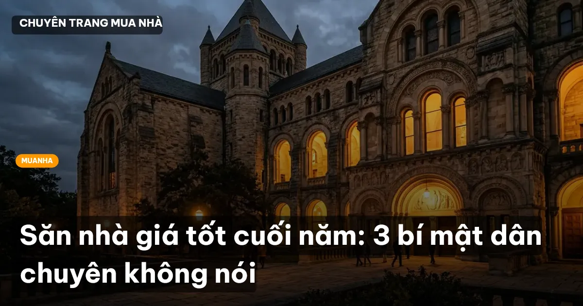 Săn nhà giá tốt cuối năm: 3 bí mật dân chuyên không nói