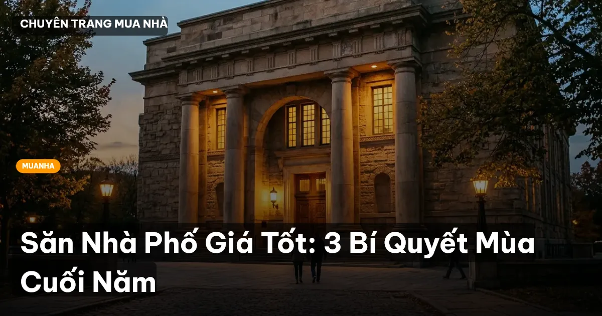 Săn Nhà Phố Giá Tốt: 3 Bí Quyết Mùa Cuối Năm