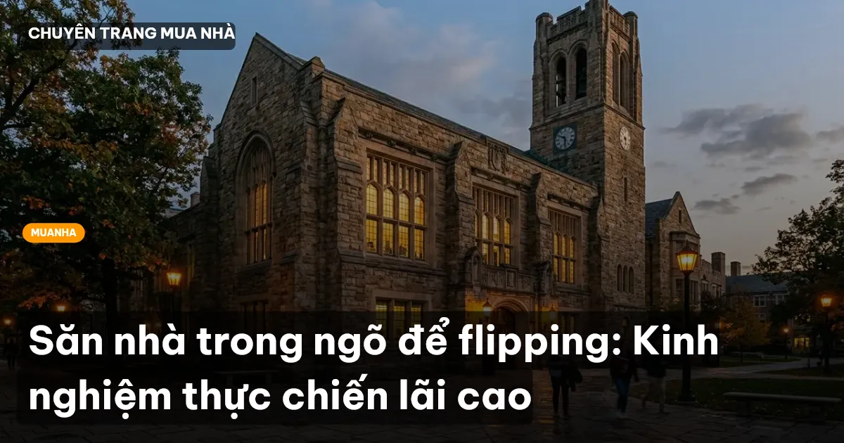 Săn nhà trong ngõ để flipping: Kinh nghiệm thực chiến lãi cao
