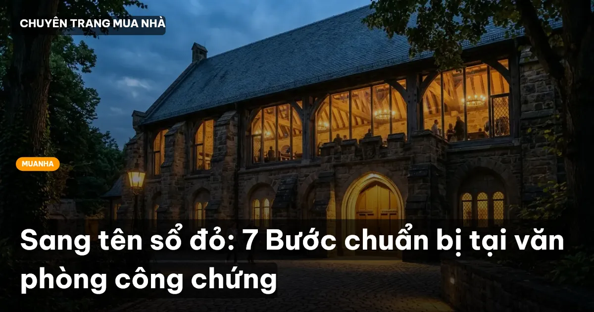 Sang tên sổ đỏ: 7 Bước chuẩn bị tại văn phòng công chứng