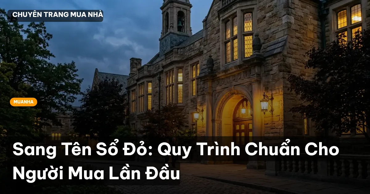 Sang Tên Sổ Đỏ: Quy Trình Chuẩn Cho Người Mua Lần Đầu