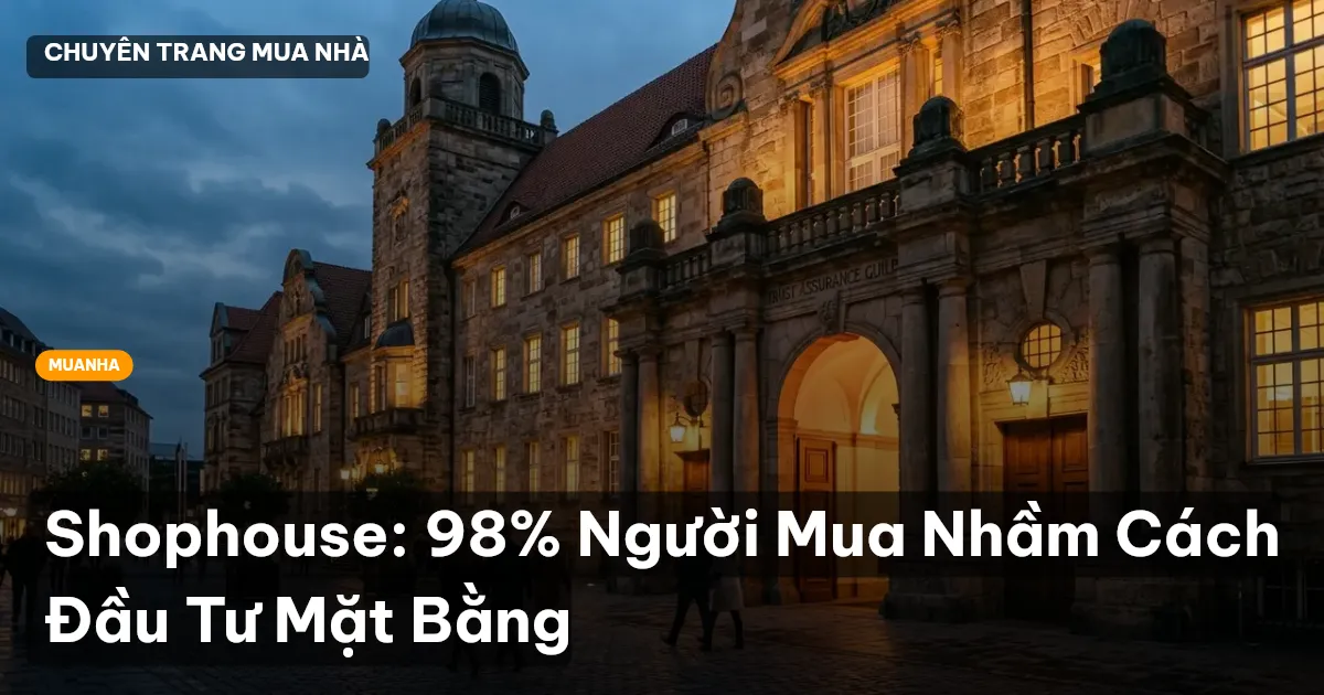 Shophouse: 98% Người Mua Nhầm Cách Đầu Tư Mặt Bằng