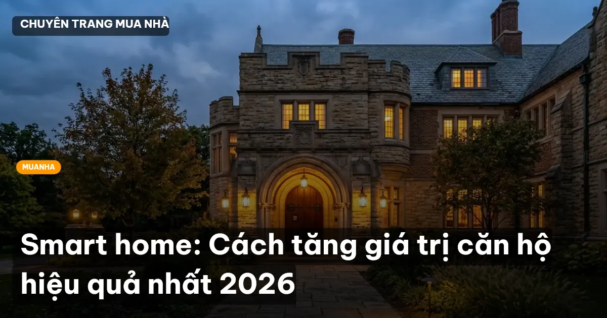 Smart home: Cách tăng giá trị căn hộ hiệu quả nhất 2026