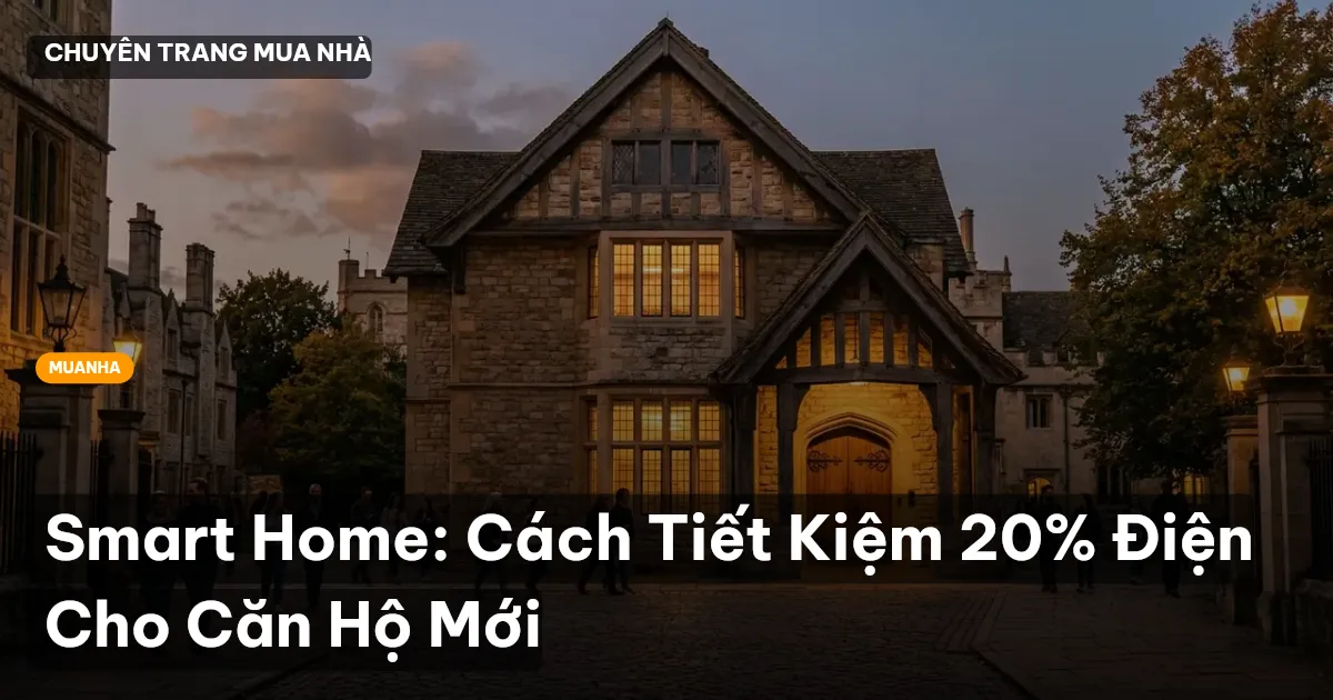 Smart Home: Cách Tiết Kiệm 20% Điện Cho Căn Hộ Mới