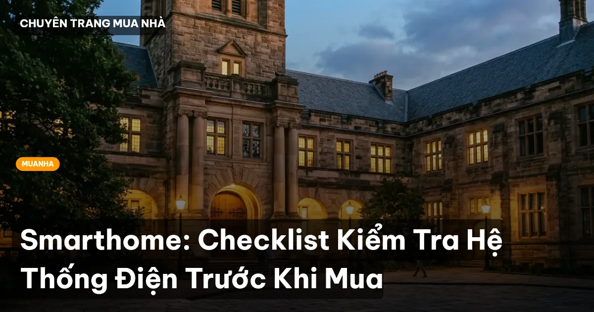 Smarthome: Checklist Kiểm Tra Hệ Thống Điện Trước Khi Mua