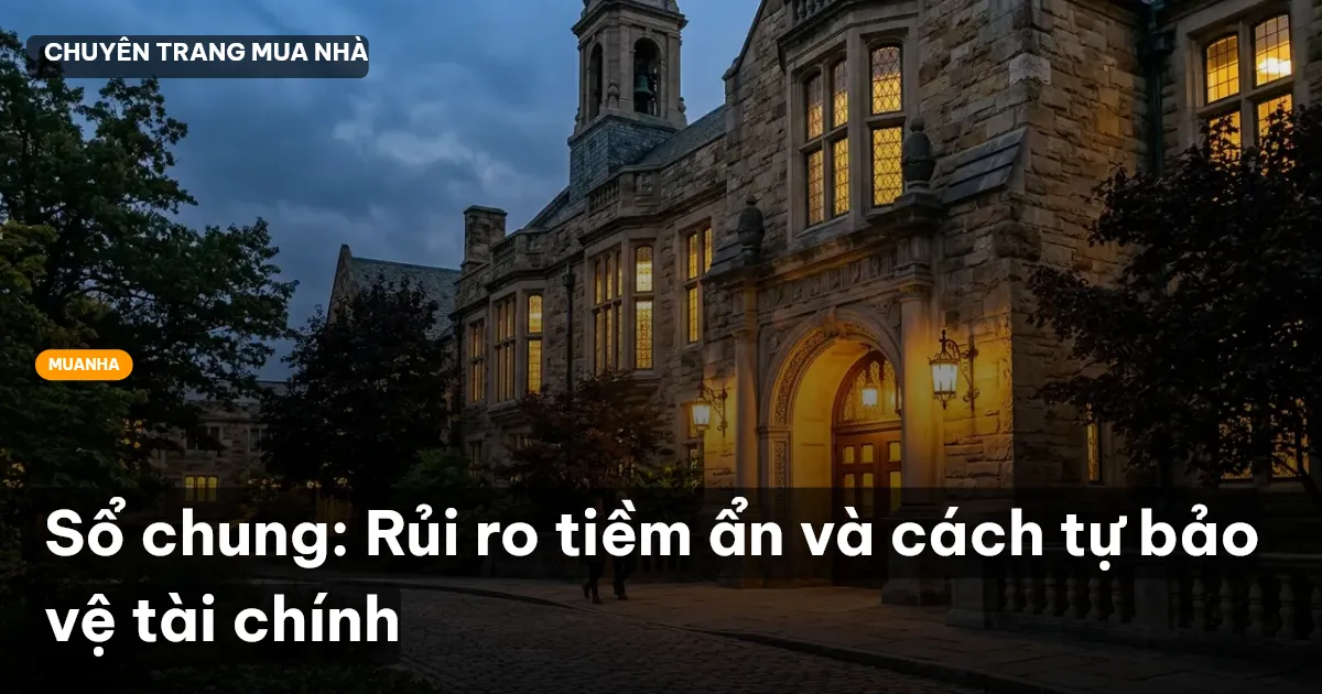 Sổ chung: Rủi ro tiềm ẩn và cách tự bảo vệ tài chính