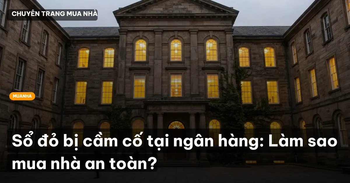 Sổ đỏ bị cầm cố tại ngân hàng: Làm sao mua nhà an toàn?