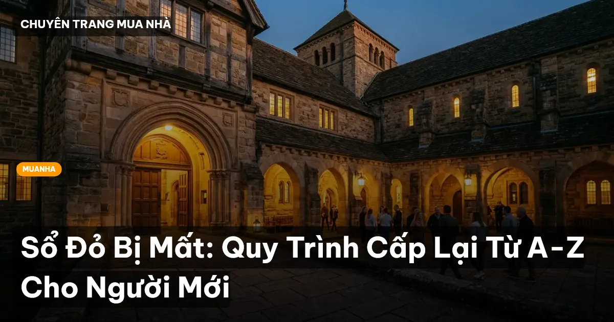 Sổ Đỏ Bị Mất: Quy Trình Cấp Lại Từ A-Z Cho Người Mới