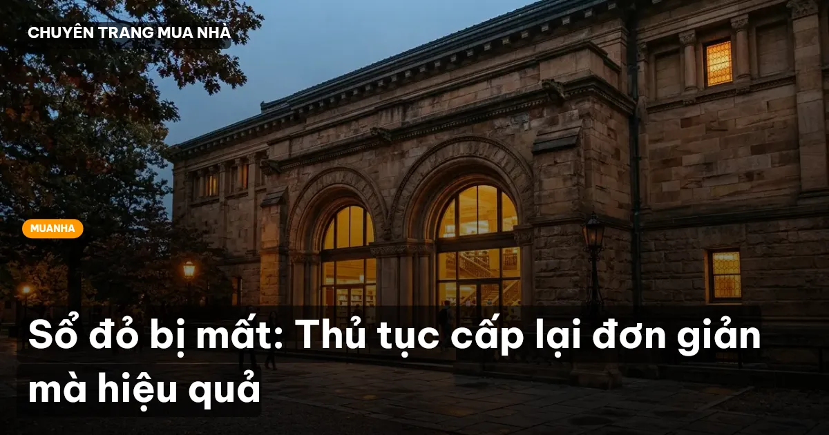 Sổ đỏ bị mất: Thủ tục cấp lại đơn giản mà hiệu quả