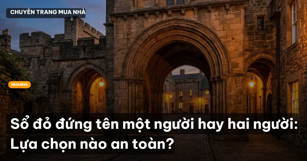 Sổ đỏ đứng tên một người hay hai người: Lựa chọn nào an toàn?