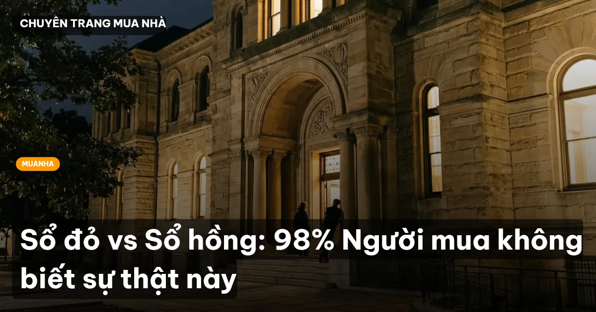 Sổ đỏ vs Sổ hồng: 98% Người mua không biết sự thật này