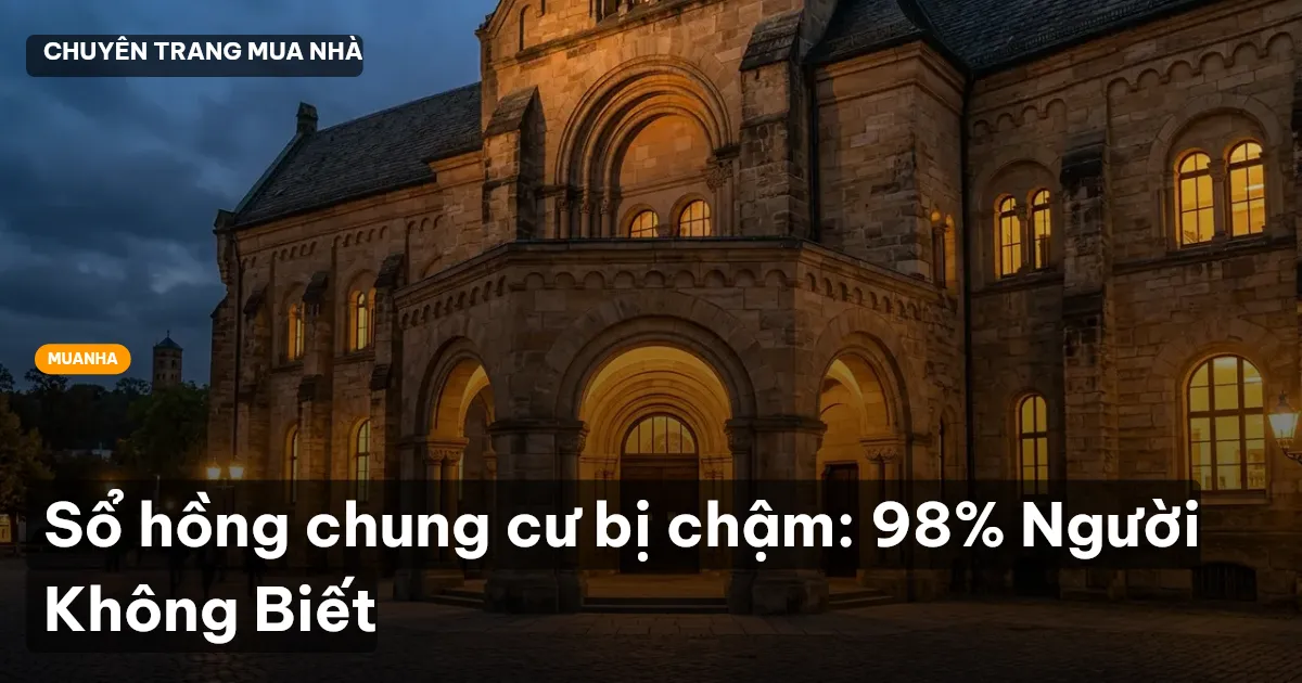 Sổ hồng chung cư bị chậm: 98% Người Không Biết