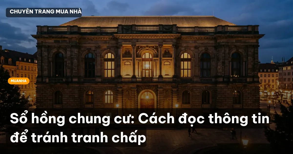 Sổ hồng chung cư: Cách đọc thông tin để tránh tranh chấp