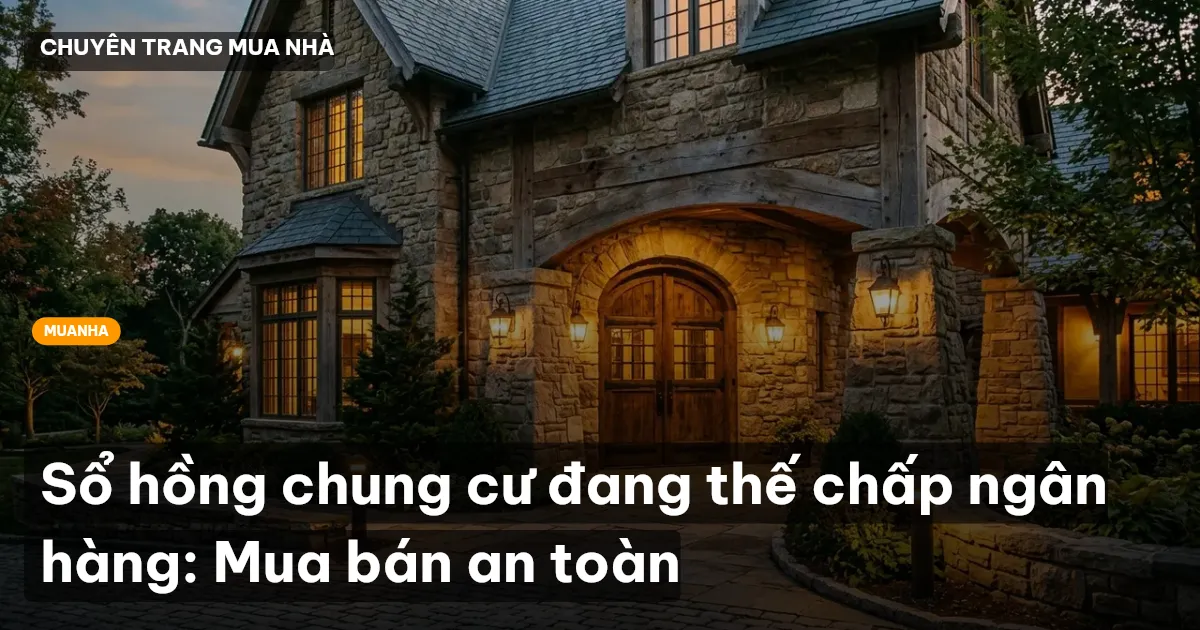 Sổ hồng chung cư đang thế chấp ngân hàng: Mua bán an toàn