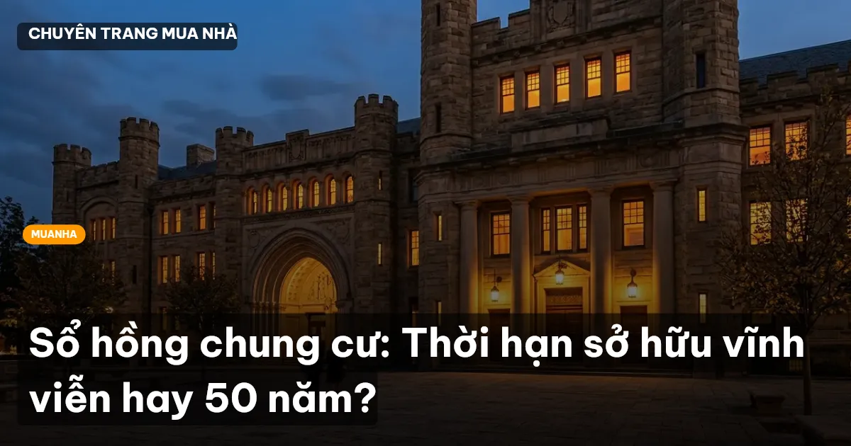 Sổ hồng chung cư: Thời hạn sở hữu vĩnh viễn hay 50 năm?