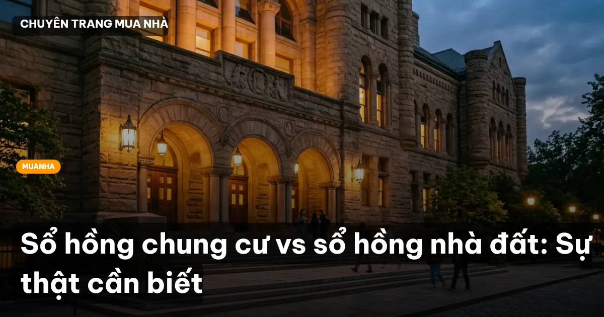 Sổ hồng chung cư vs sổ hồng nhà đất: Sự thật cần biết